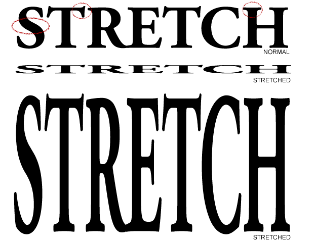 stretchedText